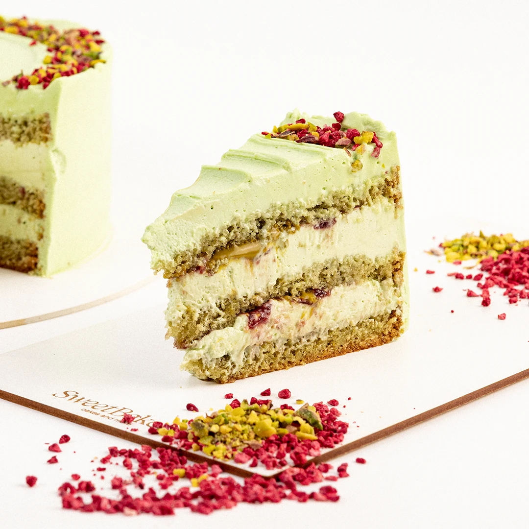 Tarta de Pistacho y Frambuesa