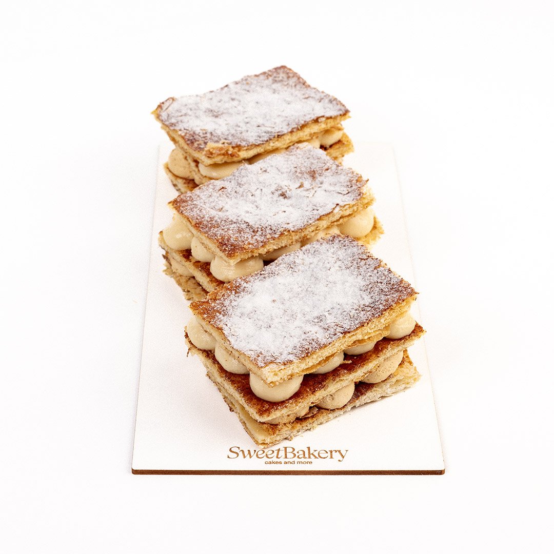 Milhojas de Crema y Dulce de Leche